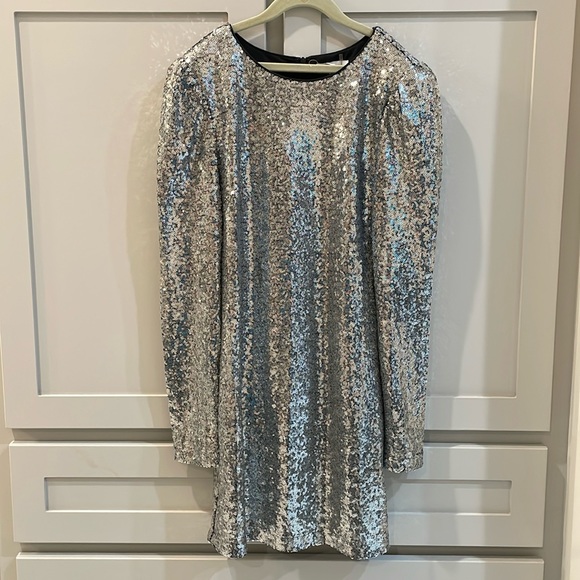 grey lab sequin mini dress GREY LAB | Dresses | Grey Lab La Silver Sequin Mini Dress Size Small Lined